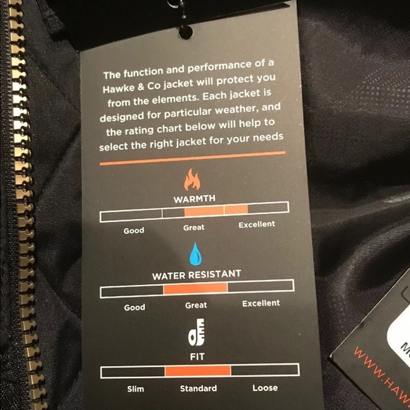 Hawke & co Mens m black jacket coat nwt - Picture 7 of 8